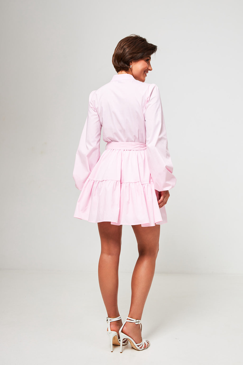 Rochie mini cu două volane
