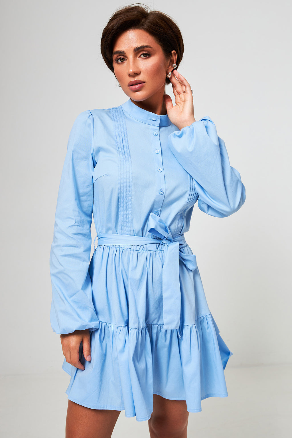 Rochie mini cu două volane