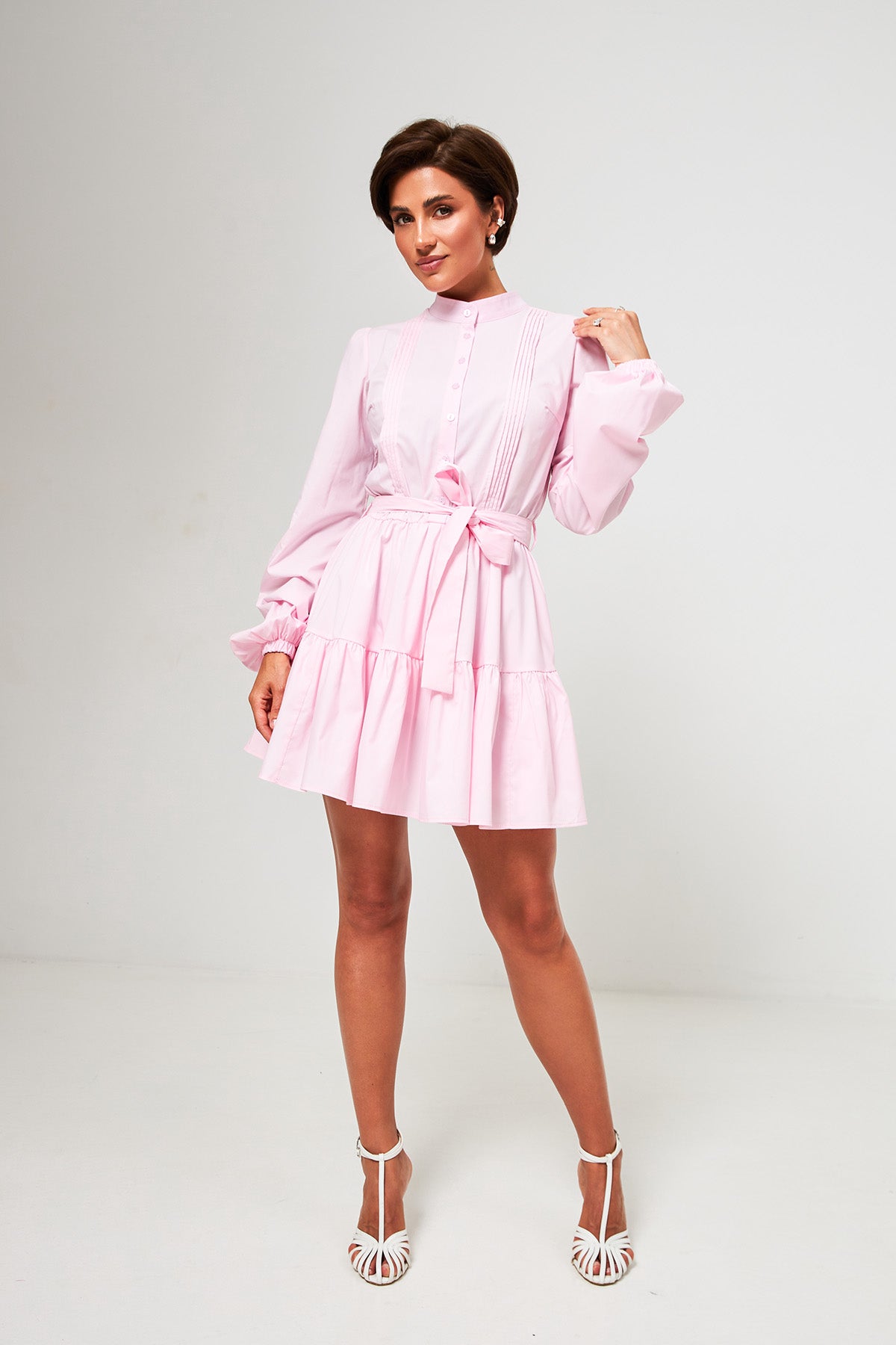 Rochie mini cu două volane