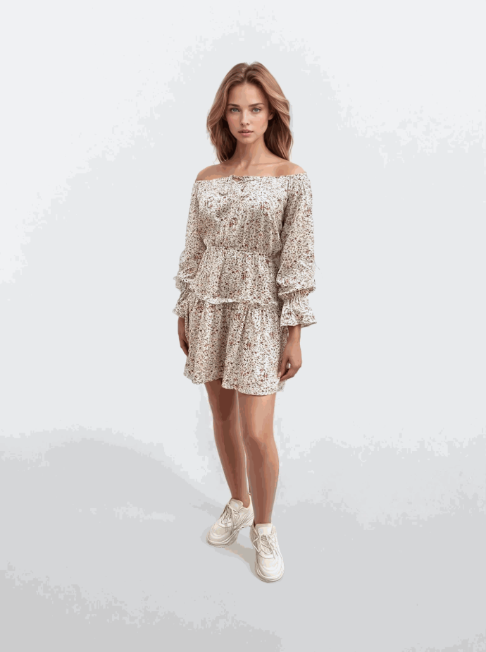 Rochie mini de vară cu bust elastic