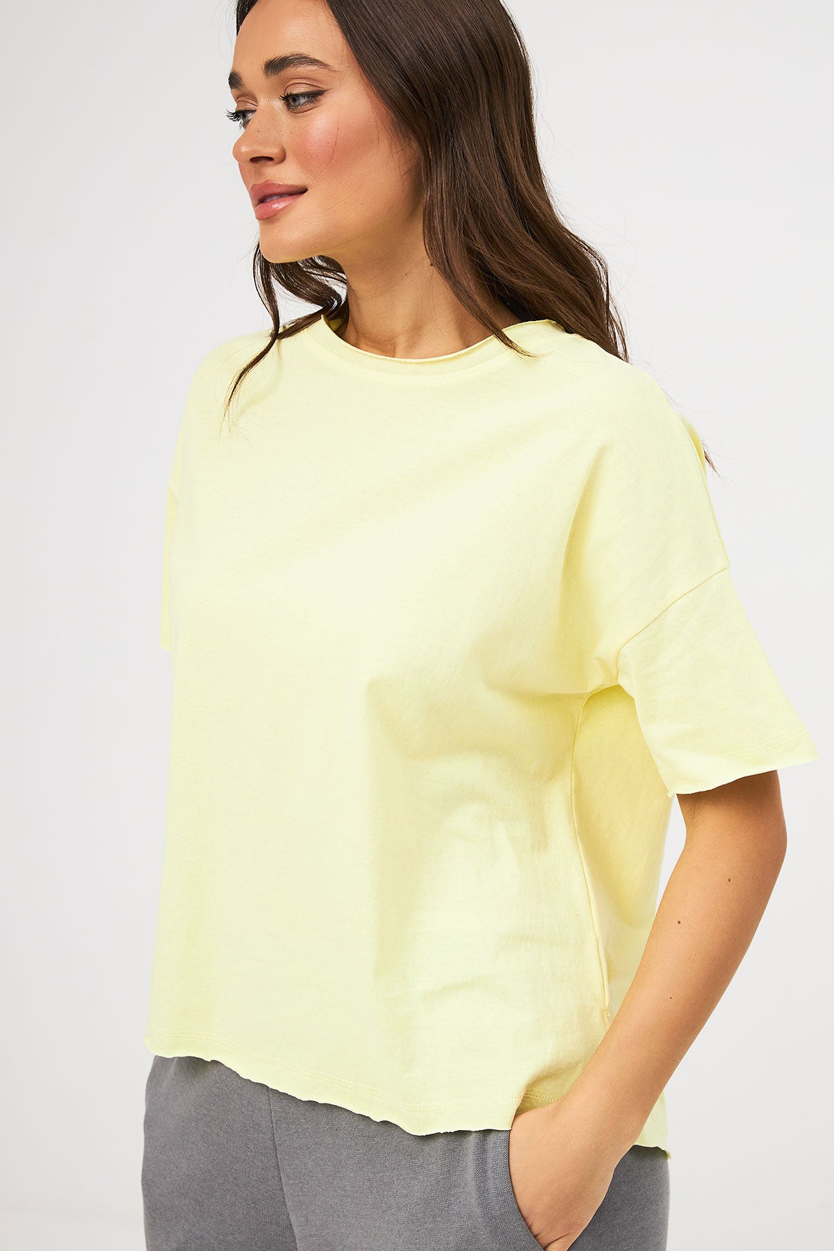 Tricou oversize cu șlițuri