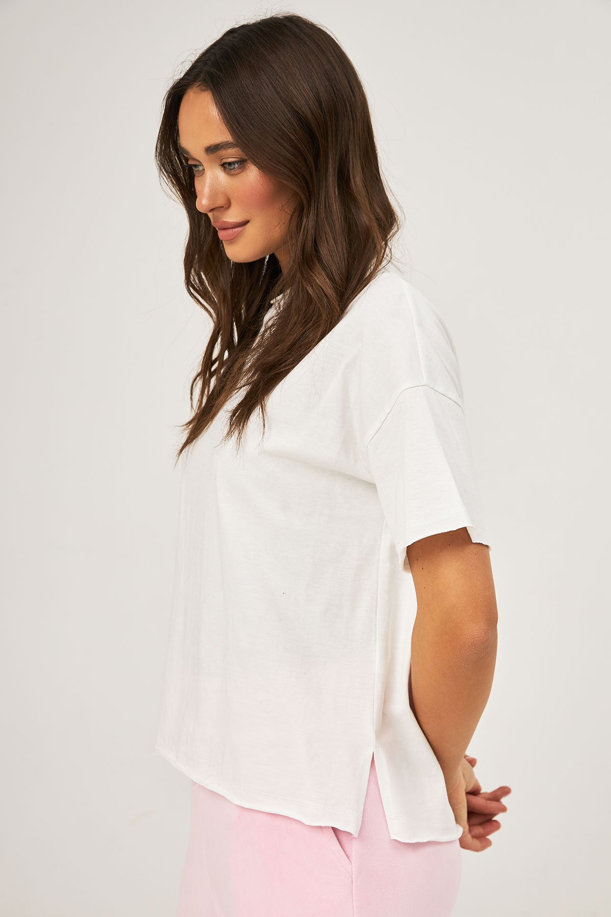 Tricou oversize cu șlițuri