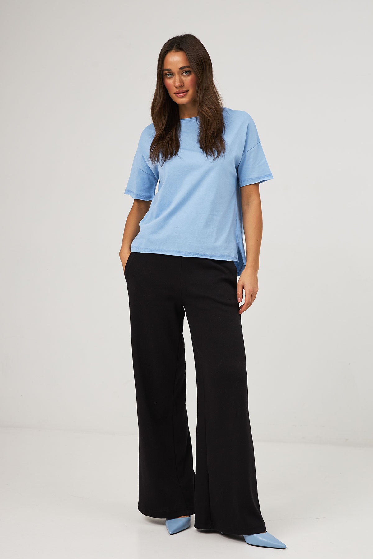 Tricou oversize cu șlițuri