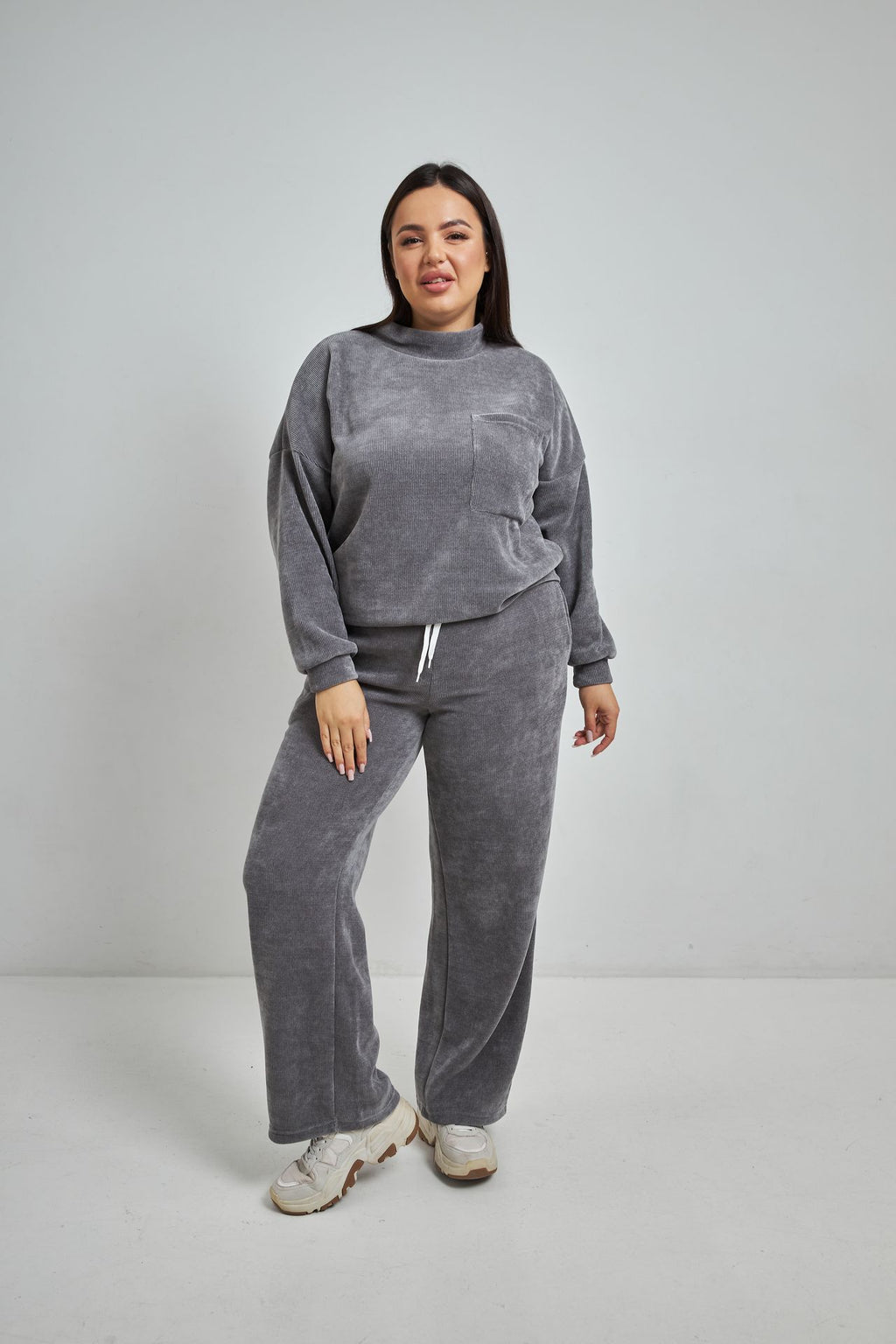 Pantaloni lejeri din catifea Julie