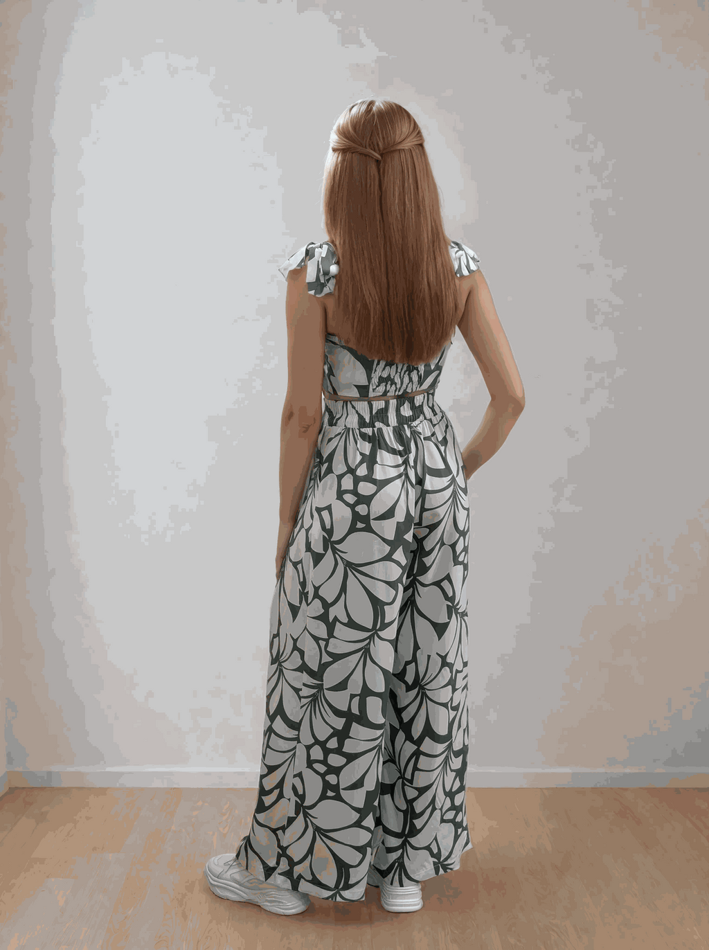 Pantaloni palazzo cu pliuri Peggy