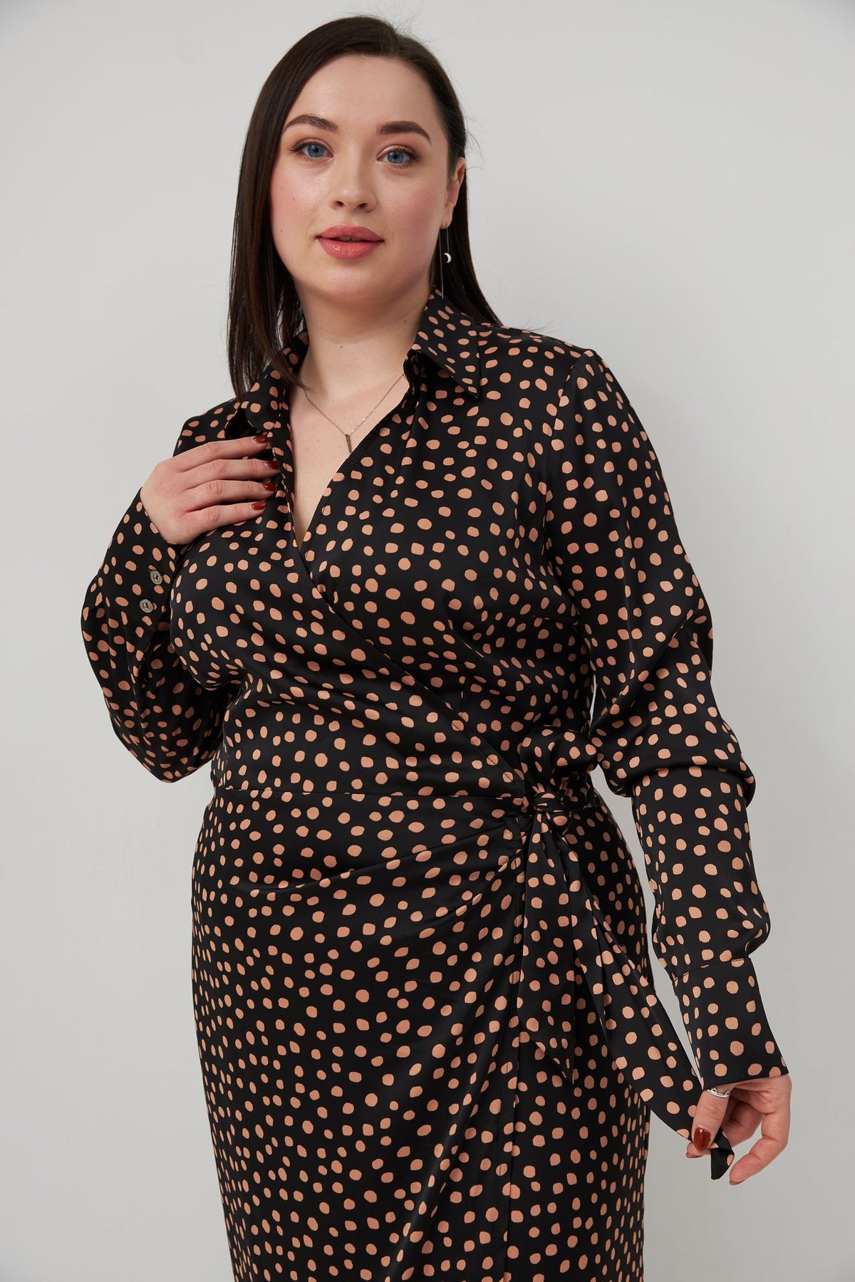 Rochie Plus Size din mătase Armani cu imprimeu