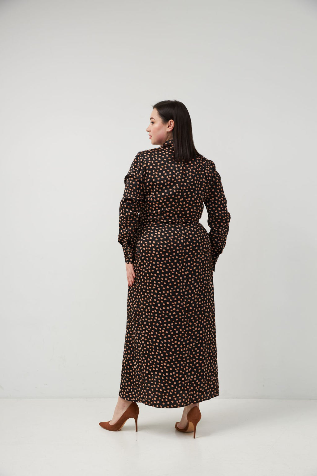 Rochie Plus Size din mătase Armani cu imprimeu