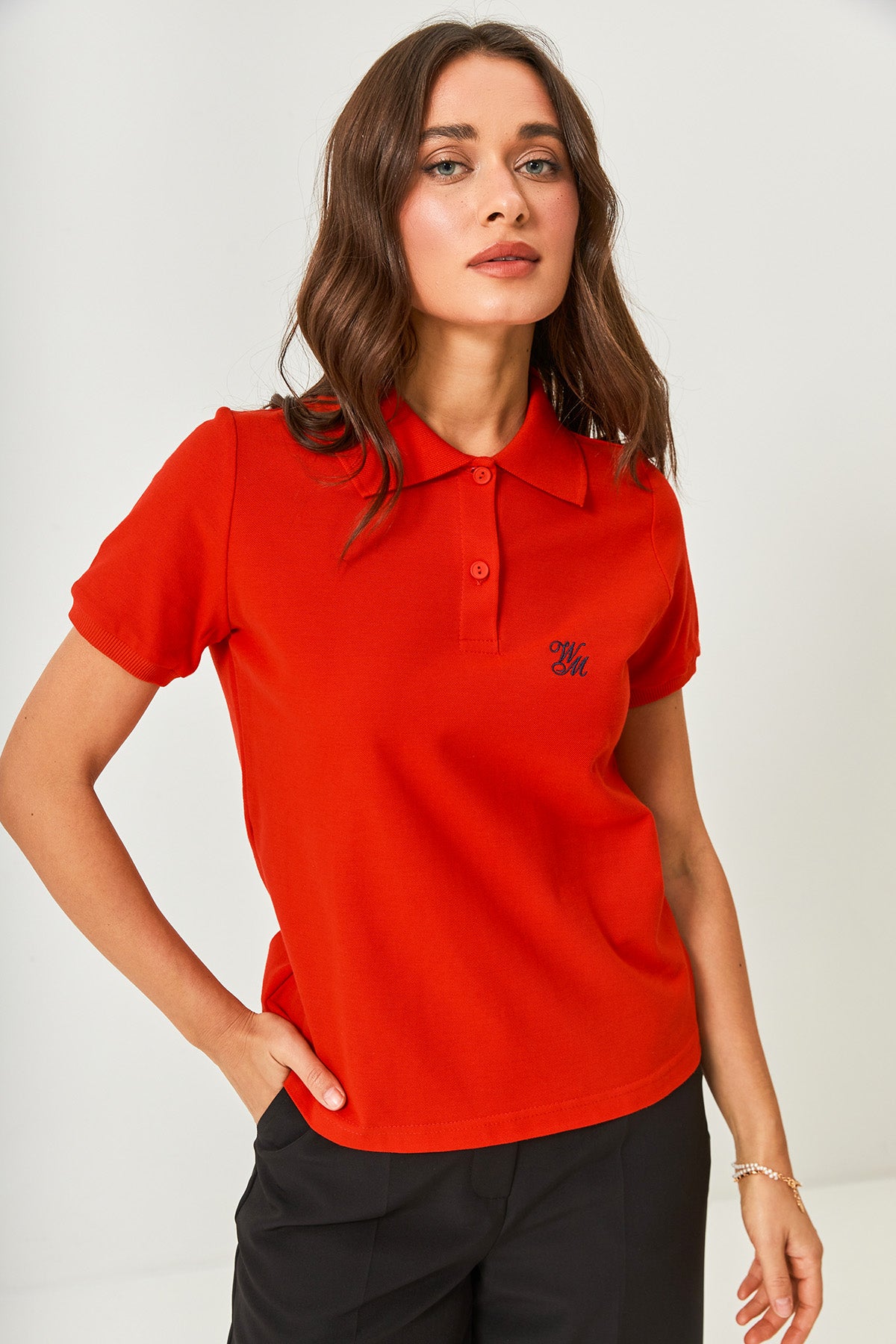Tricou polo drept