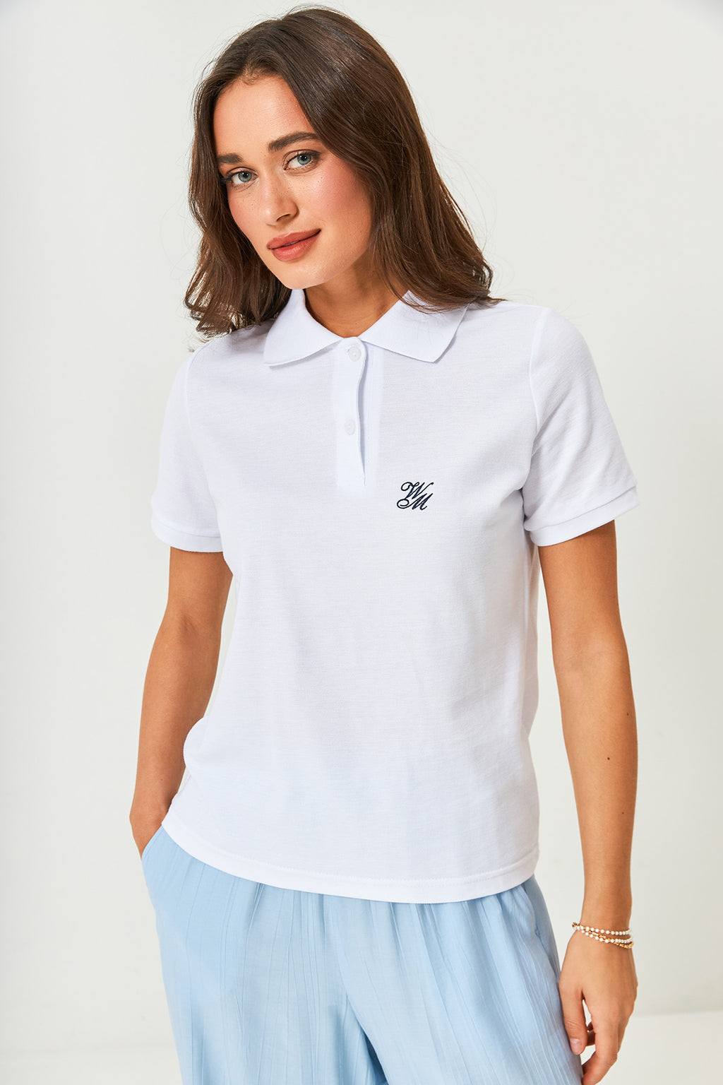 Tricou polo drept