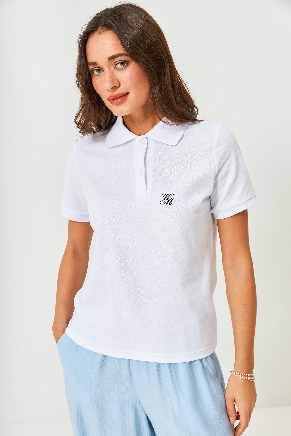 Tricou polo drept