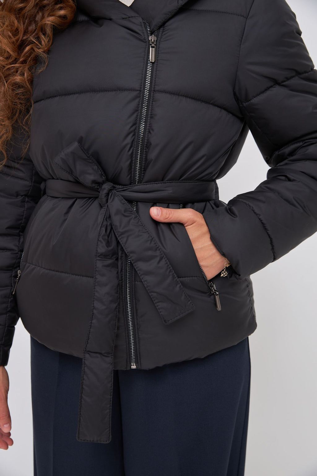 Geacă puffer cu fermoar