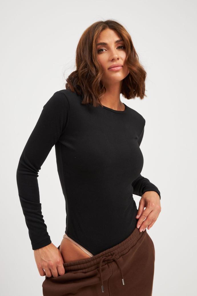 Body clasic cu mânecă lungă