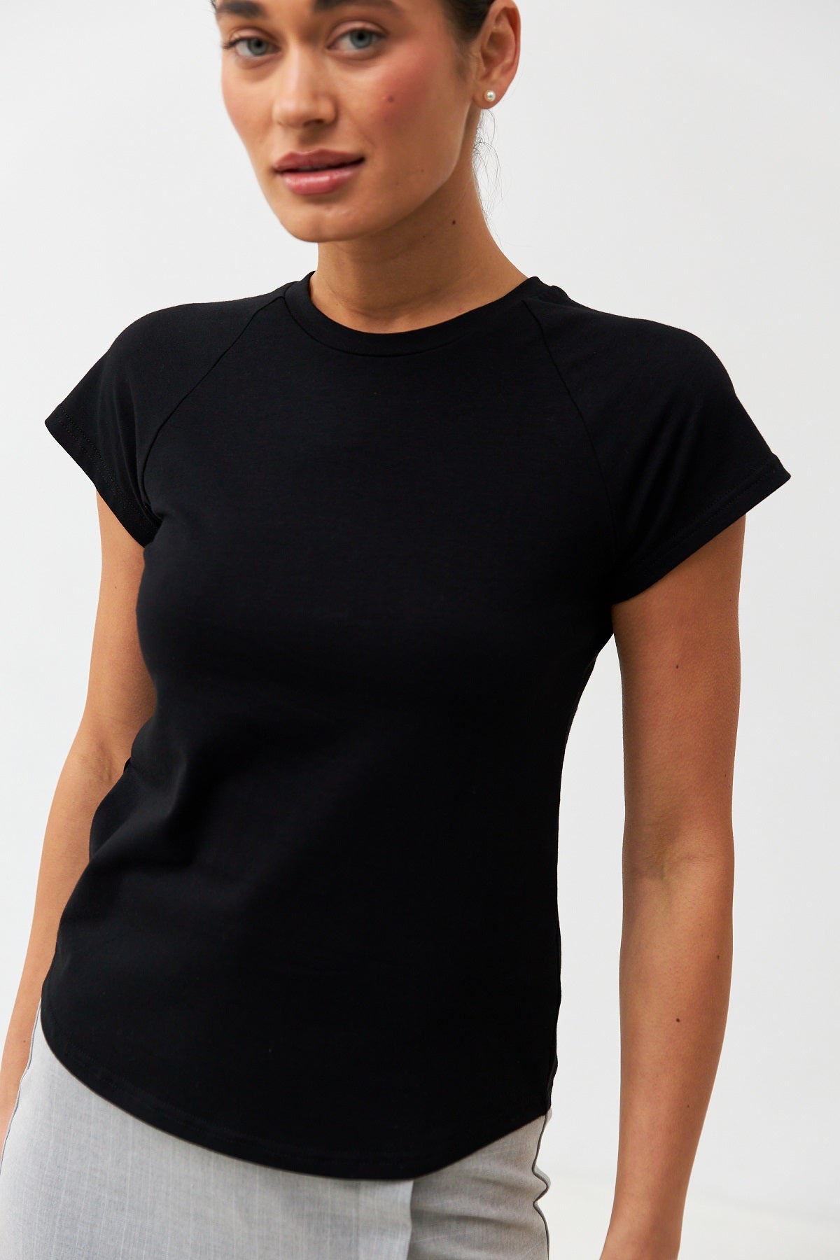 Tricou lejer cu mânecă raglan