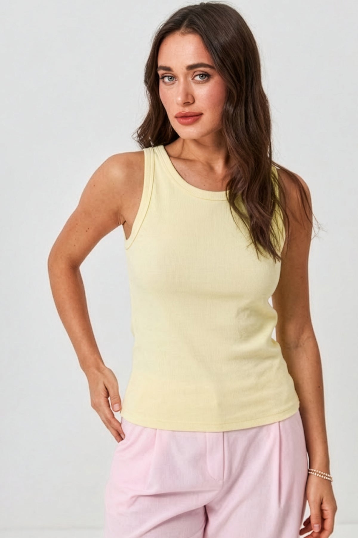 Maiou basic din tricot reiat