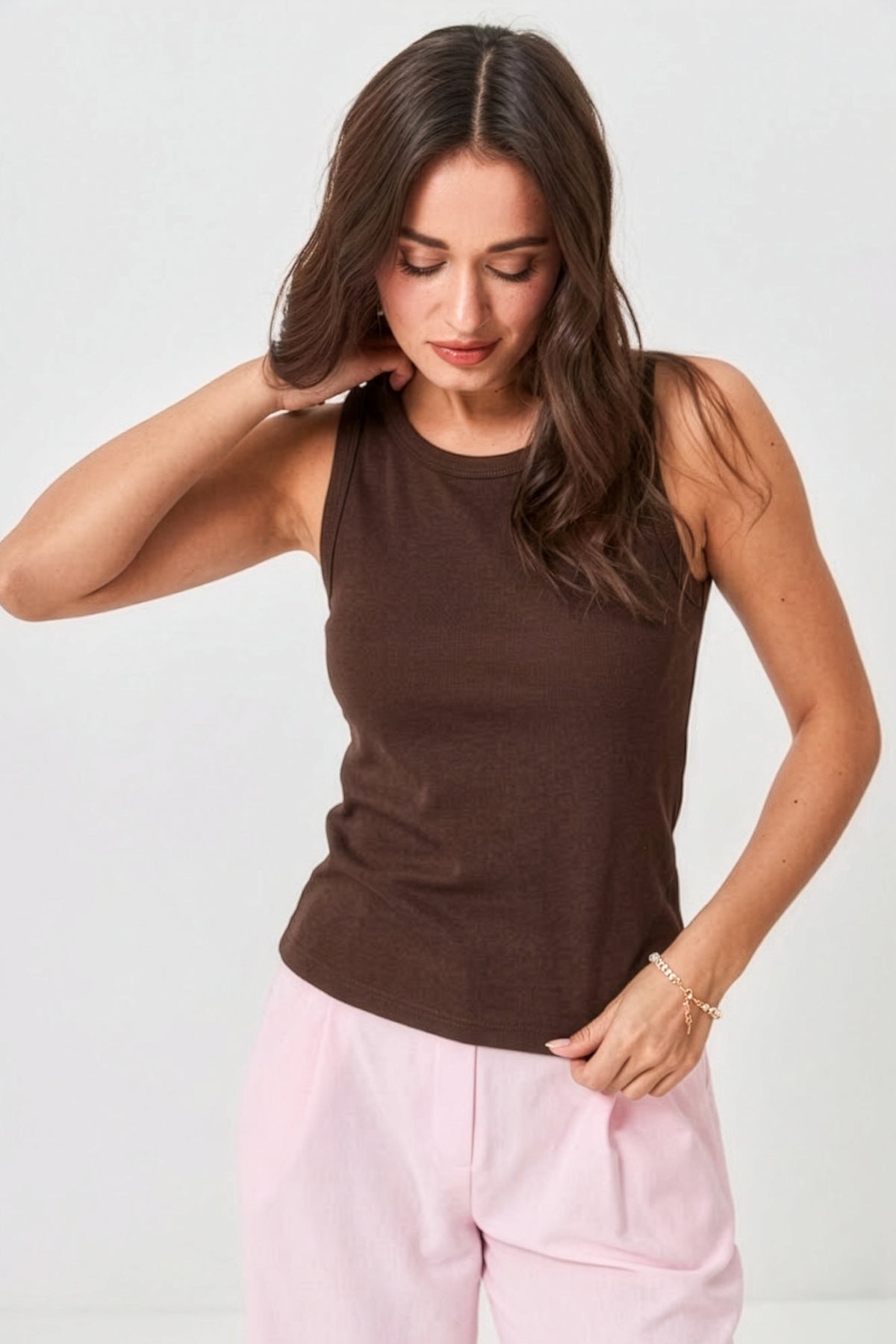 Maiou basic din tricot reiat