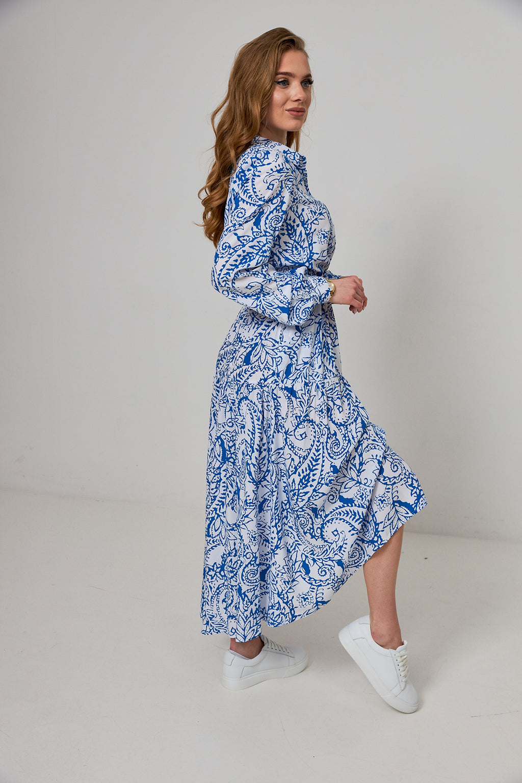 Rochie maxi cu două volane