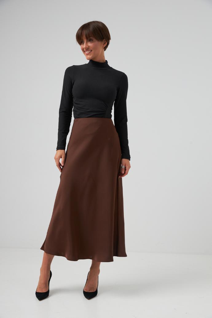 Fustă maxi din mătase