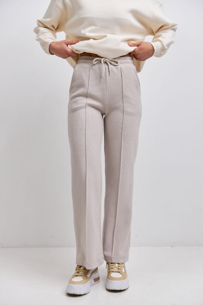 Pantaloni drepți din tricot călduros