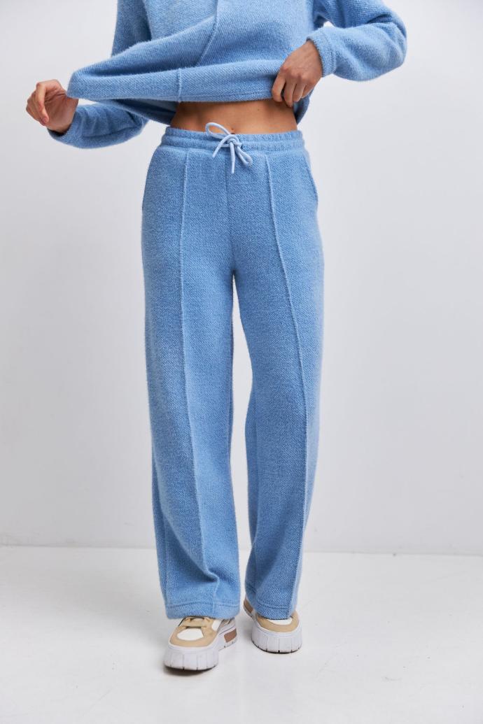 Pantaloni din alpaca cu cusături decorative