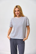 Tricou în dungi cu șlițuri