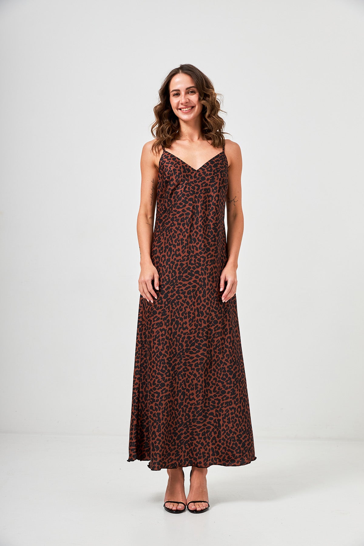 Rochie maxi furou din mătase