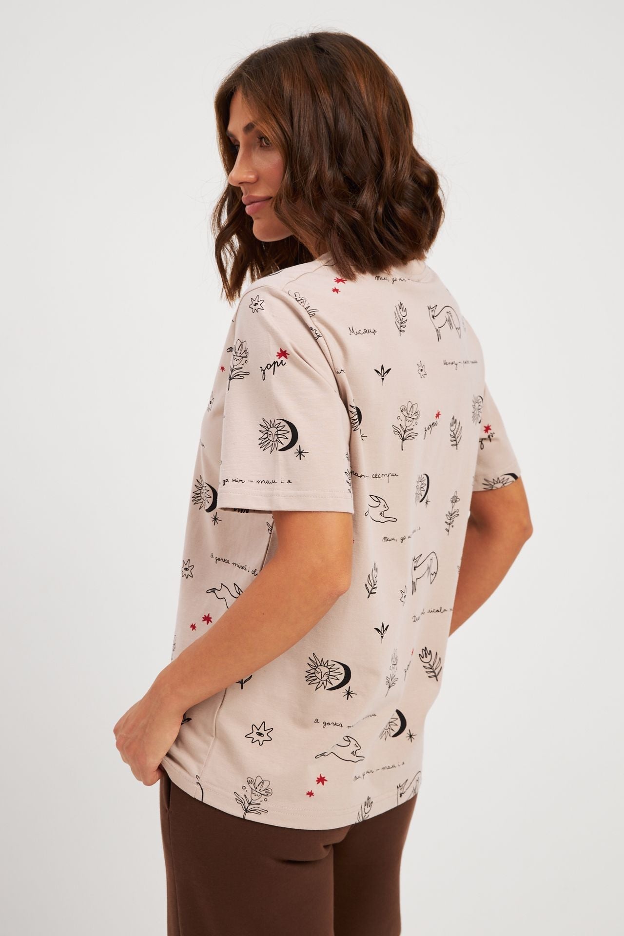 Tricou damă cu imprimeu Poveste din pădure