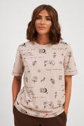 Tricou damă cu imprimeu Poveste din pădure