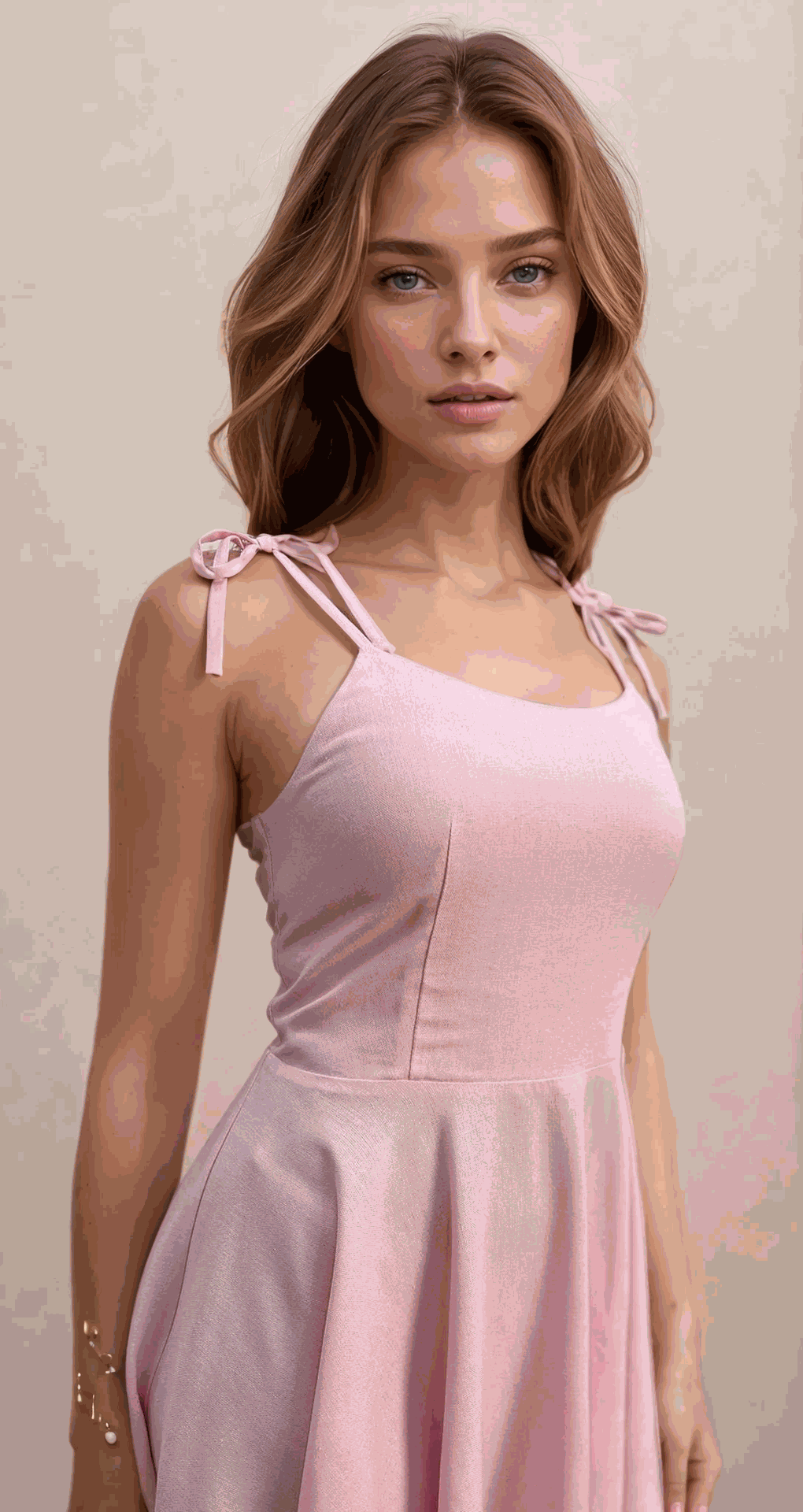 Rochie mini cu in și bretele cu fundă