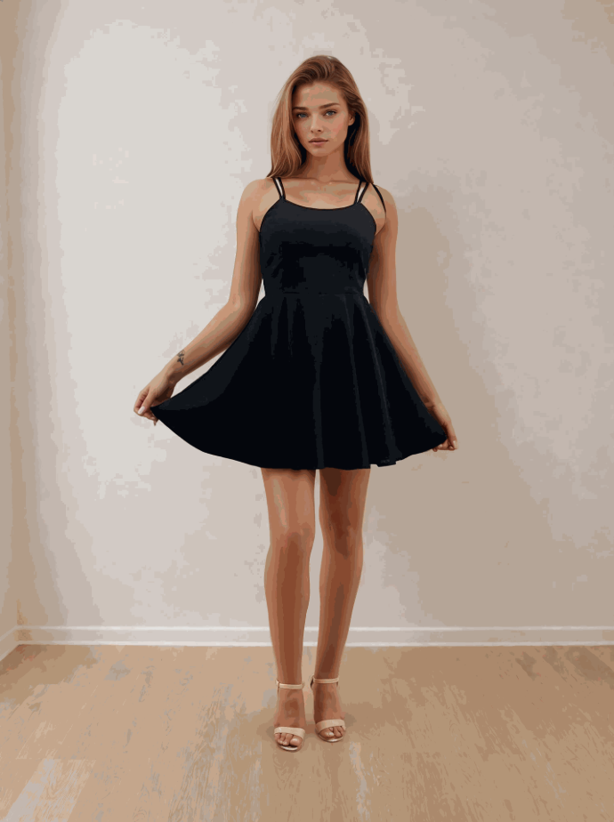 Rochie mini cu in și bretele cu fundă