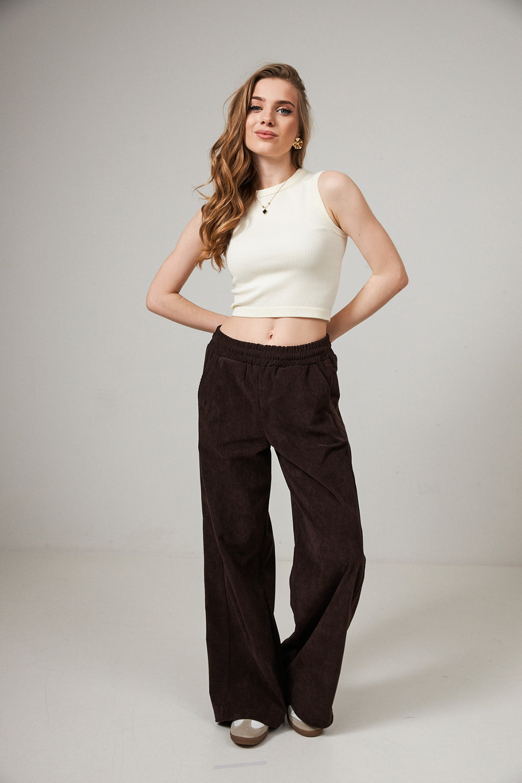 Top crop basic din tricot reiat
