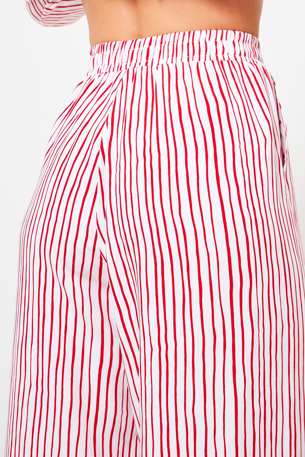 Pantaloni palazzo cu talie elastică Grace