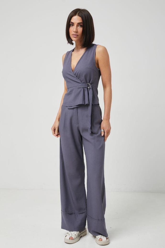 Pantaloni palazzo cu in Paige