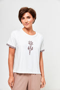 Tricou cu broderie Pictură Petrykivka