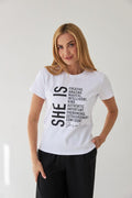 Tricou basic damă cu imprimeu