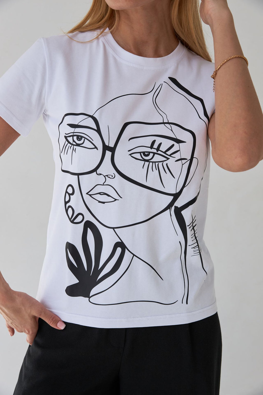 Tricou basic damă cu imprimeu