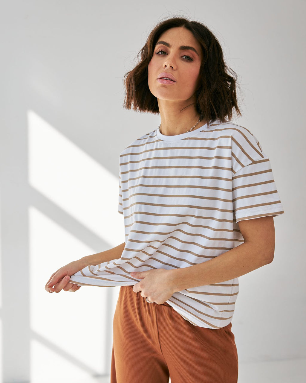 Tricou lejer în dungi