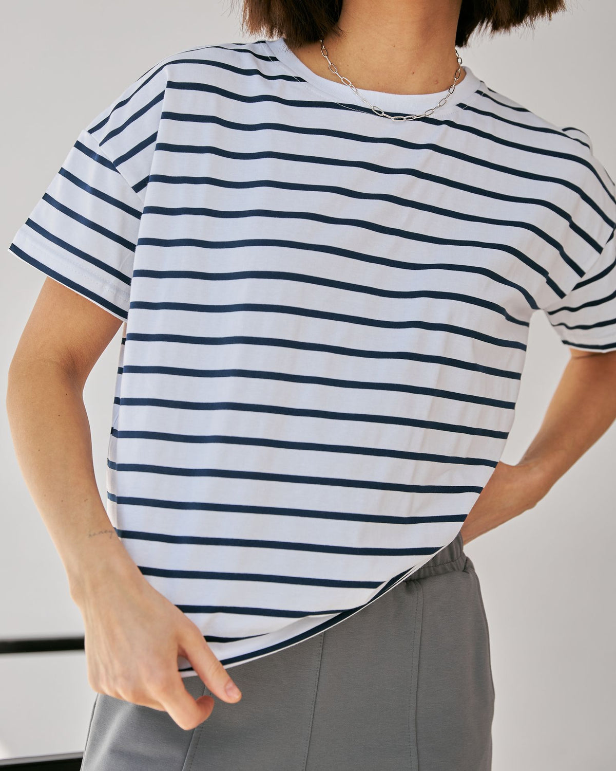 Tricou lejer în dungi