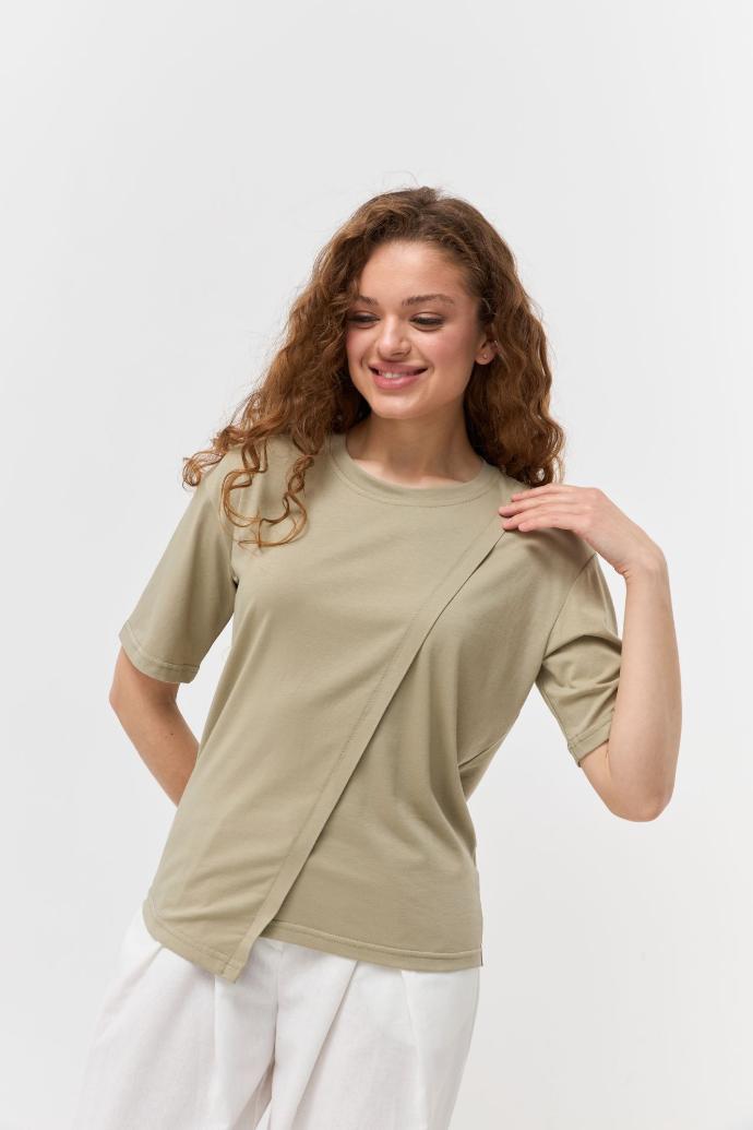 Tricou damă cu tiv asimetric
