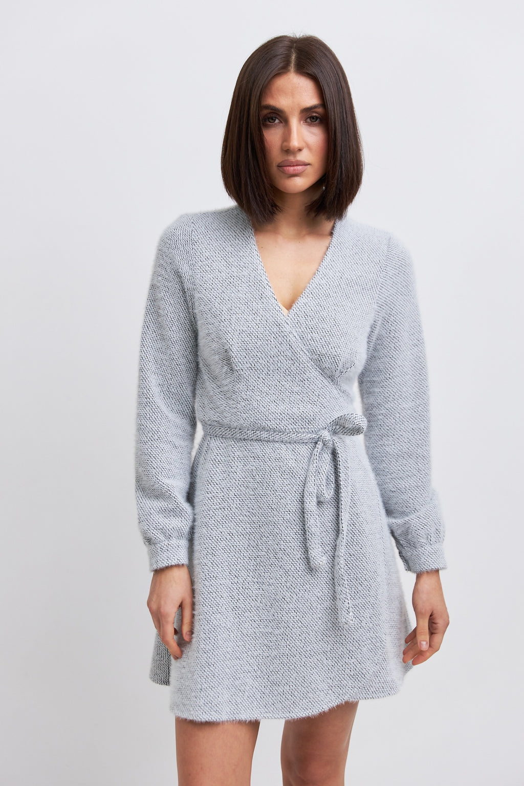 Rochie mini petrecută din angora