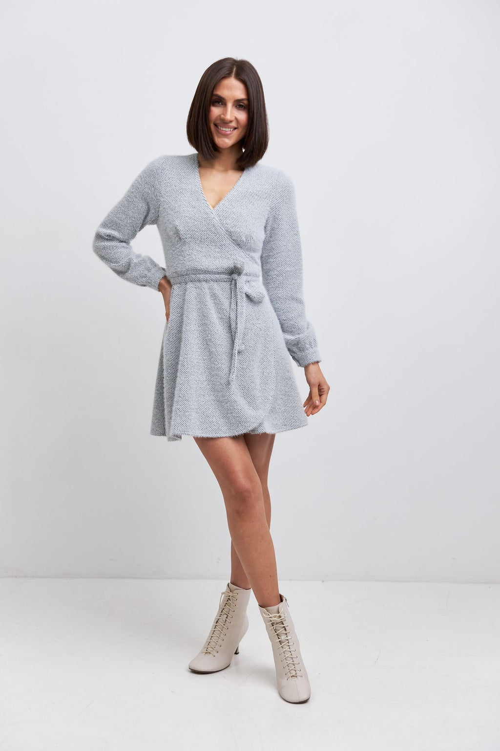 Rochie mini petrecută din angora