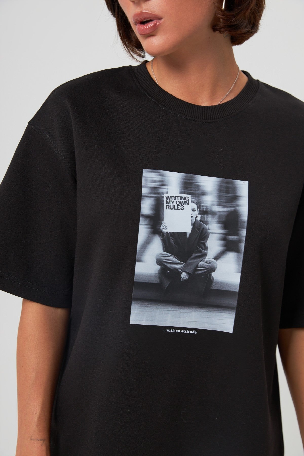 Tricou oversize cu imprimeu