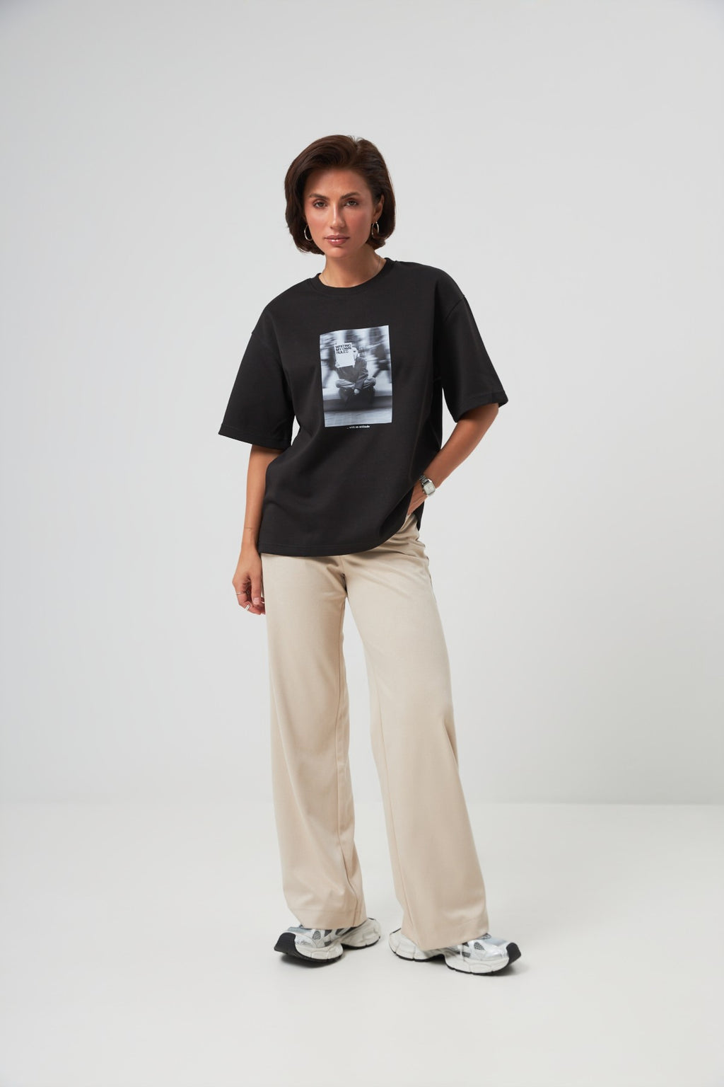 Tricou oversize cu imprimeu