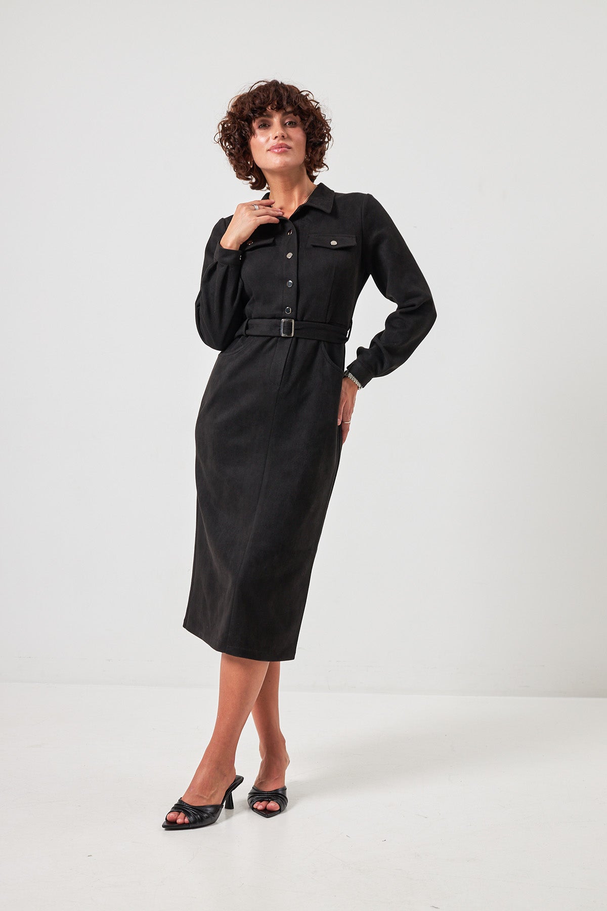 Rochie midi cu cordon