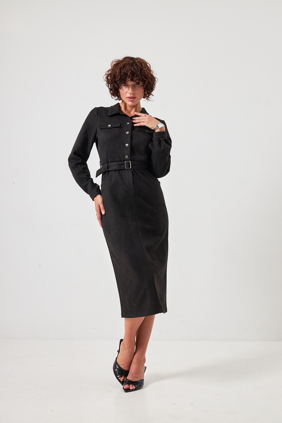 Rochie midi cu cordon
