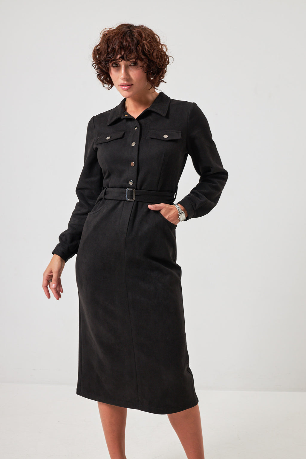 Rochie midi cu cordon