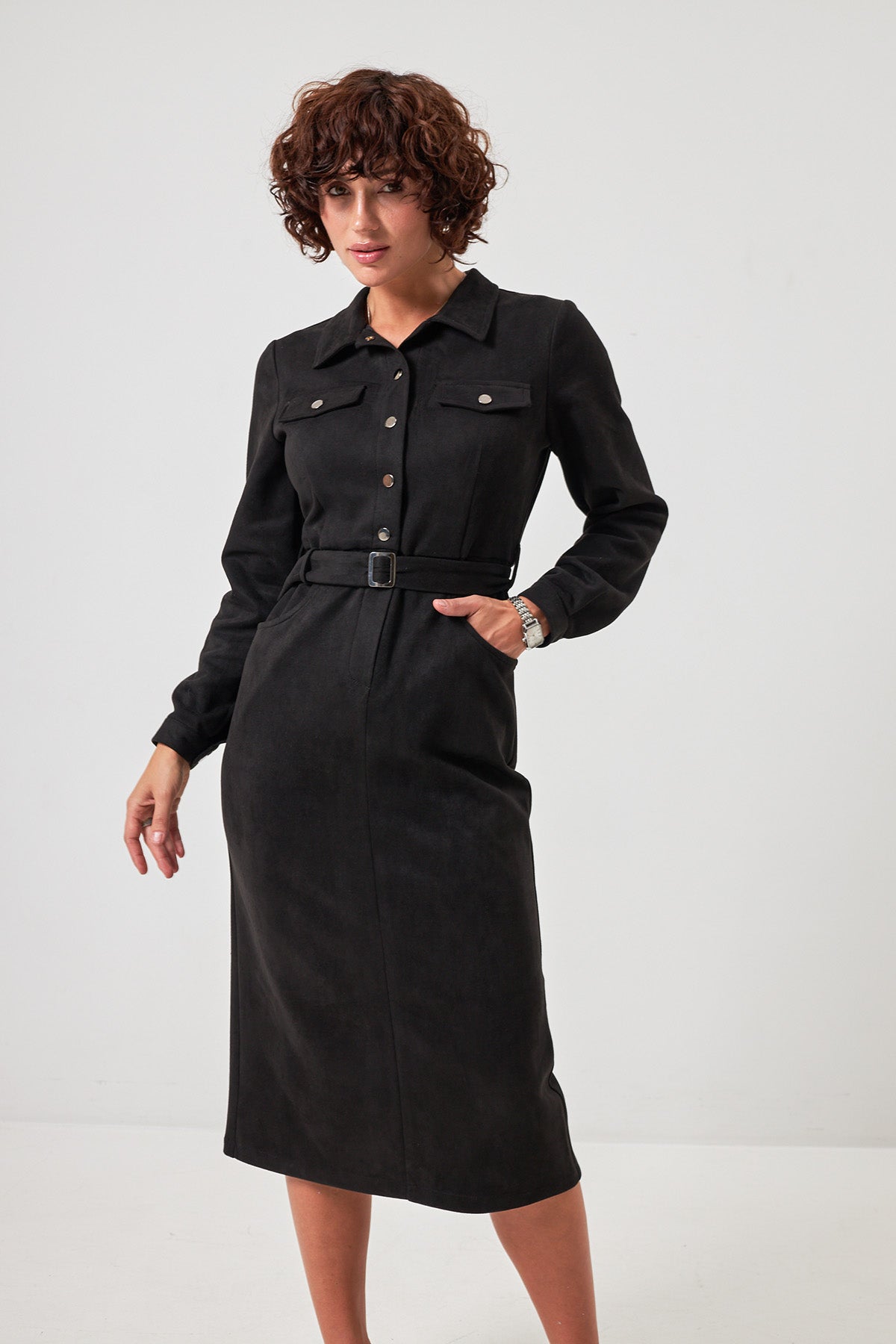 Rochie midi cu cordon