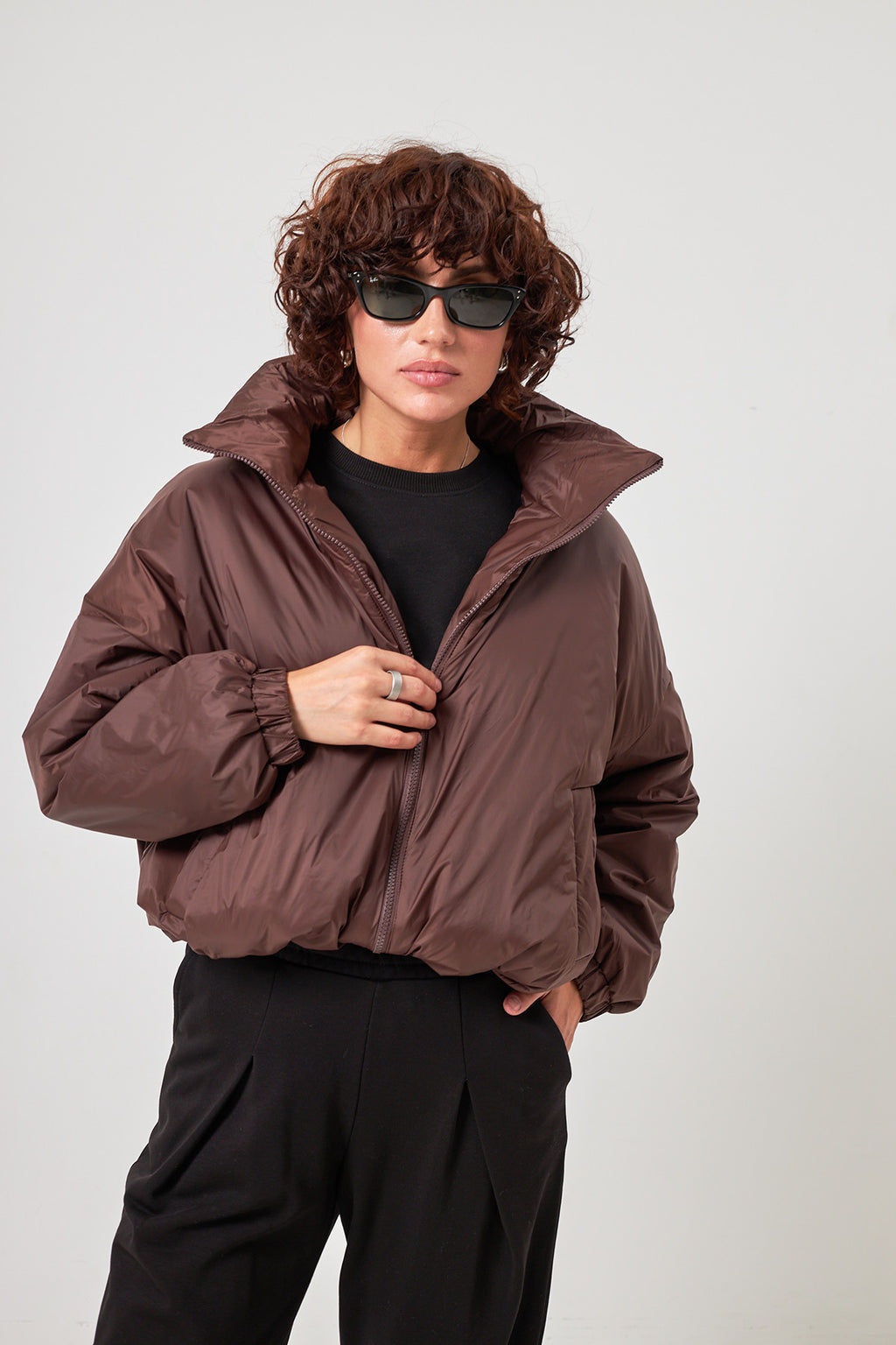 Geacă oversize cu glugă