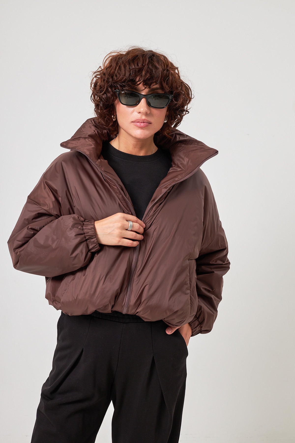 Geacă oversize cu glugă