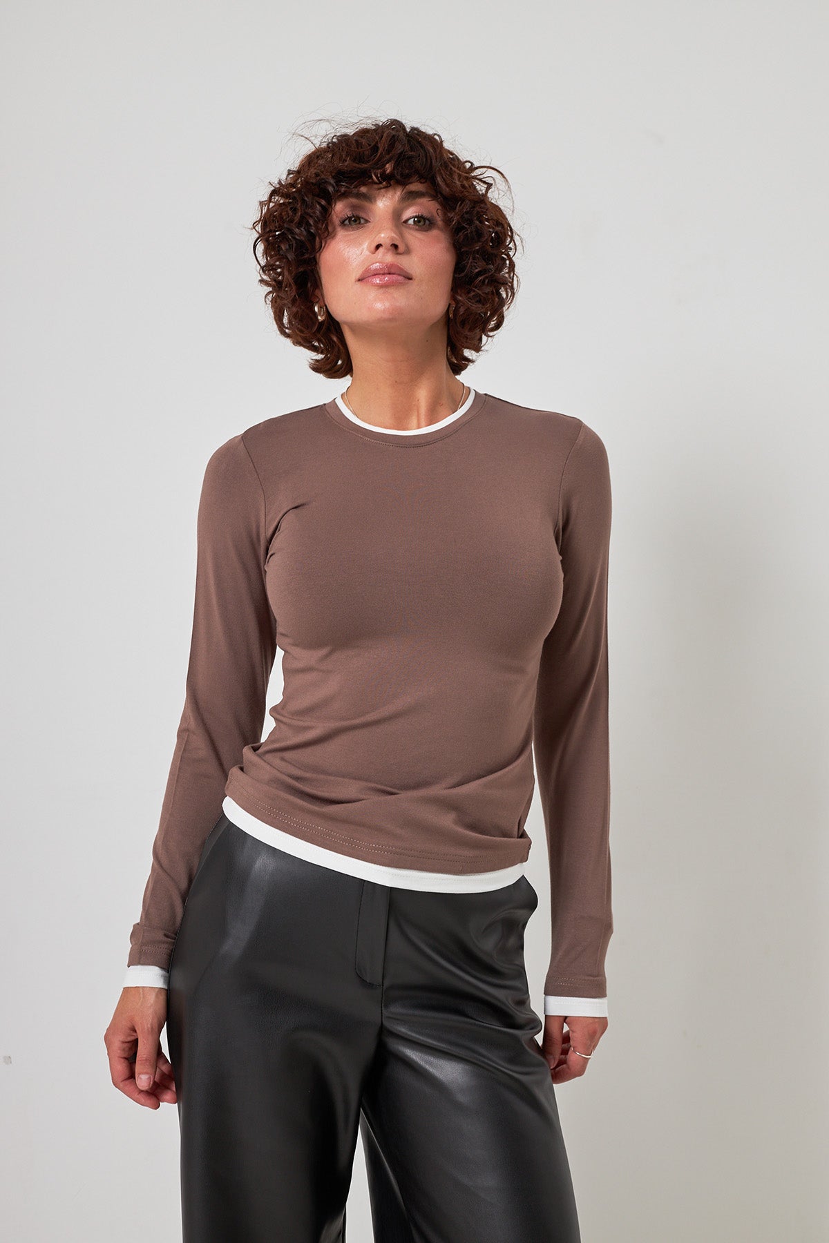 Pantaloni palazzo din piele ecologică
