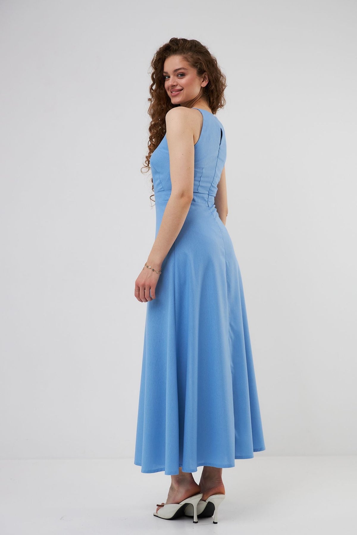 Rochie maxi cu in și bretele